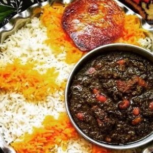 چلو خورشت سبزی
